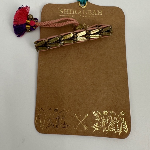 Anthropologie shiraleah bracelet pink brass new nwt - Picture 2 of 3